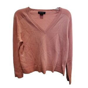 Club Monaco V neck salmon pink wool sweater  Small